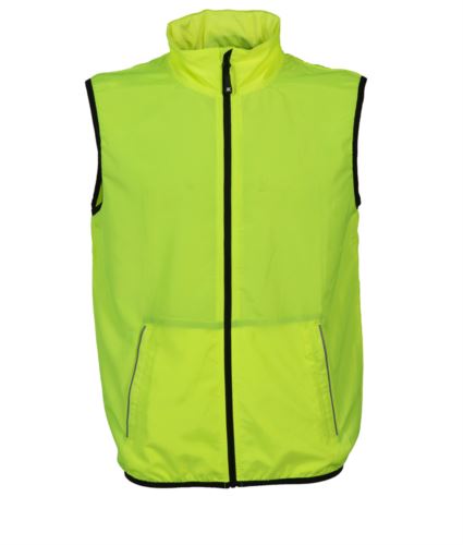 Gilet uomo impermeabile giallo fluo