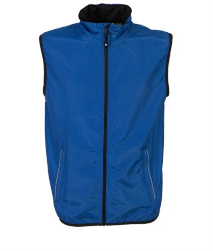 Gilet uomo impermeabile azzurro royal