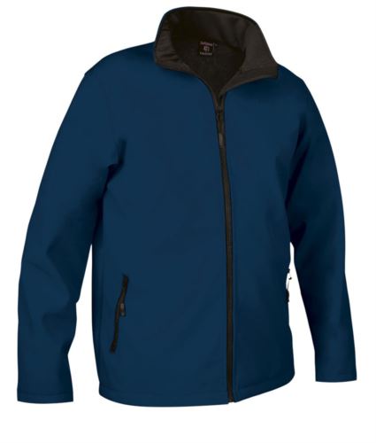 Giubbino in softshell blu navy