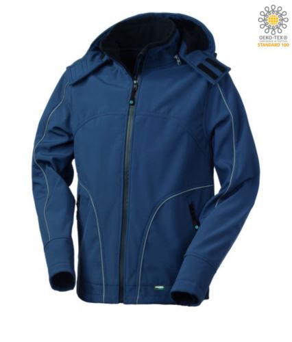 Giubbino softshell blu navy