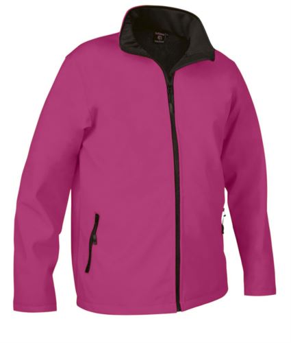 Giubbino in softshell magenta