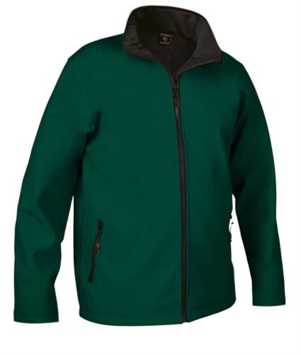 Giubbino in softshell verde bottiglia