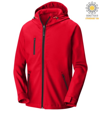 Giubbino in softshell a due strati rosso