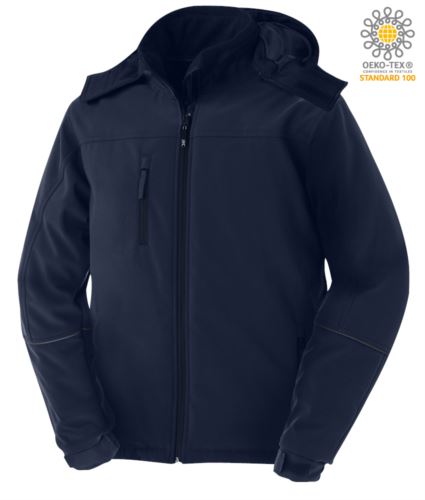 Giubbino softshell imbottito blu navy