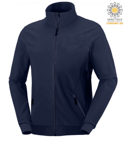 Giubbotto in softshell blu navy