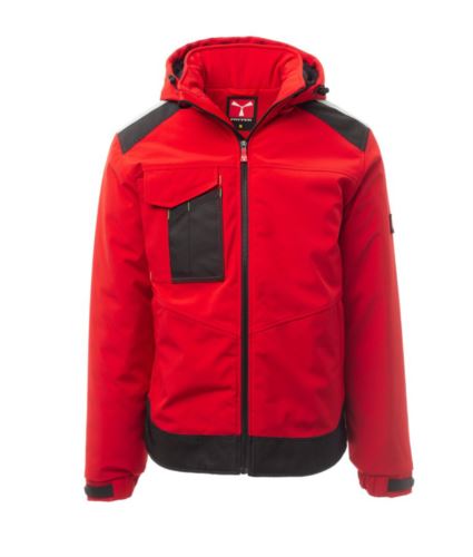 Giubbotto Softshell imbottito rosso/nero