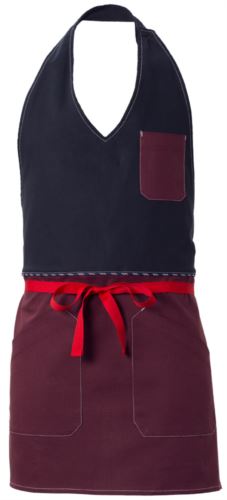 Grembiule cuoco Bordeaux/Blu Navy