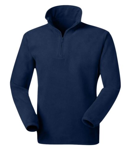 Micropile zip corta blu navy