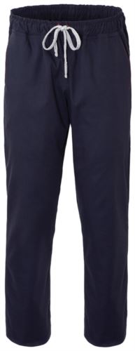 Pantaloni da cuoco, chiusura con laccetti in tessuto, due tasche posteriori, colore blu