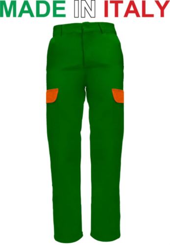 Pantalone da lavoro bicolore verde, pantalone per falegname, abbigliamento da lavoro giardinaggio