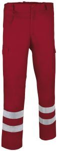 Pantalone multitasche con bande rinfrangenti