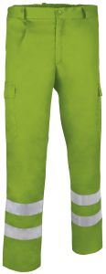 Pantalone multitasche con bande rinfrangenti