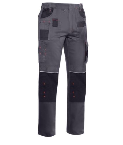 Pantalone multitasche da lavoro invernale grigio, abbigliamento da lavoro per il freddo, Abbigliamento da lavoro per il freddo, indumenti da lavoro multitasche