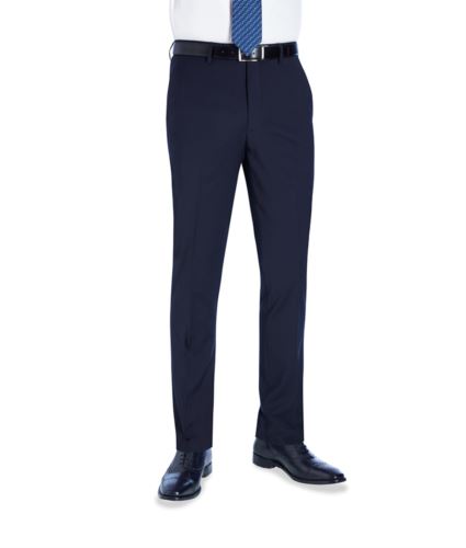 Pantalone elegante uomo modello slim fit, due tasche a filetto, tessuto in lana, Poliestere e lycra con trattamento antimacchia. Ottieni un preventivo gratuito.