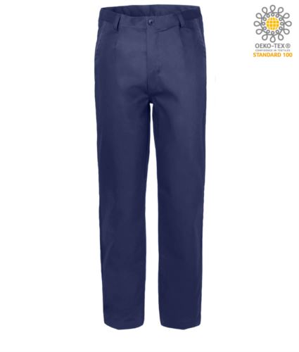 Pantaloni da lavoro 100% Cotone Massaua colore blu