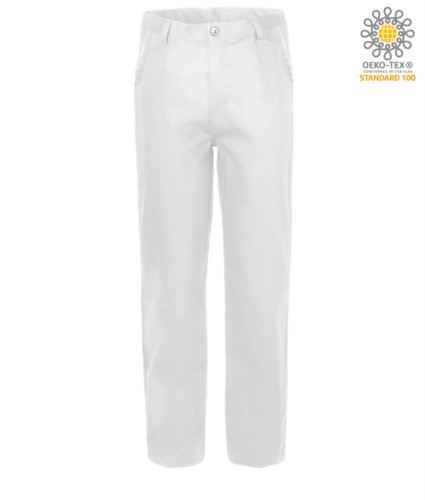 Pantaloni da lavoro 100% Cotone Massaua colore bianco