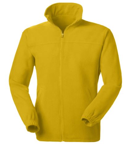 Pile zip lunga giallo girasole