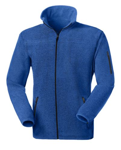 Pile zip lunga in maglia Knitted fleece