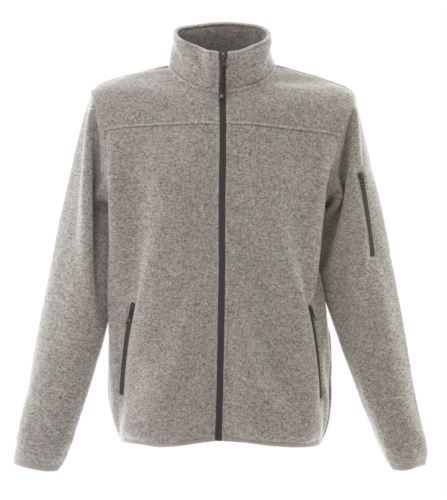 Pile zip lunga in maglia Knitted fleece