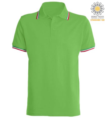 Polo store colletto tricolore