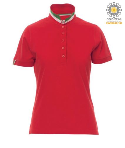 Polo colletto tricolore clearance