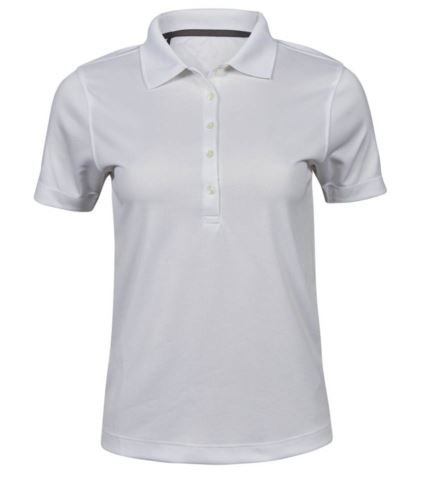 Polo donna bianca manica corta