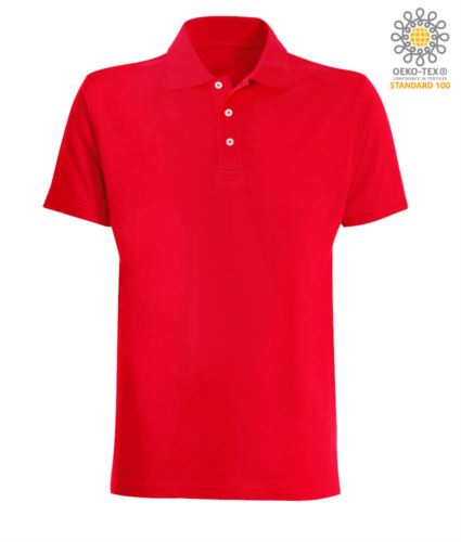 Polo manica corta in jersey rosso