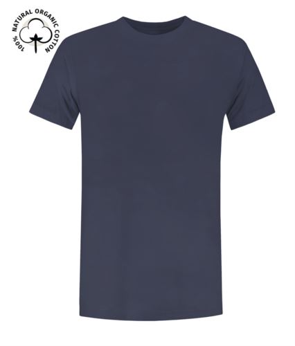 T-Shirt da lavoro a maniche corte, vestibilità regular fit, girocollo, certificata OEKO-TEX. Colore blu navy