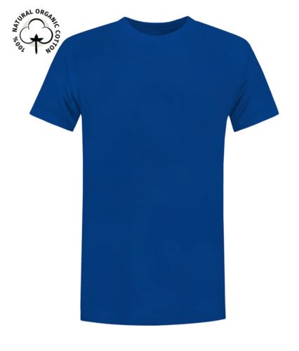 T-Shirt da lavoro a maniche corte, vestibilità regular fit, girocollo, certificata OEKO-TEX. Colore Azzurro Royal
