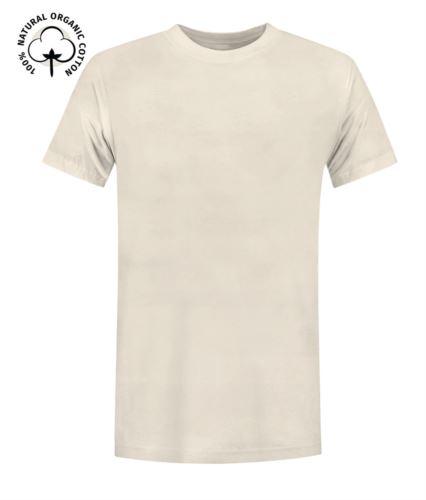 T-Shirt da lavoro a maniche corte, vestibilità regular fit, girocollo, certificata OEKO-TEX. Colore bianco