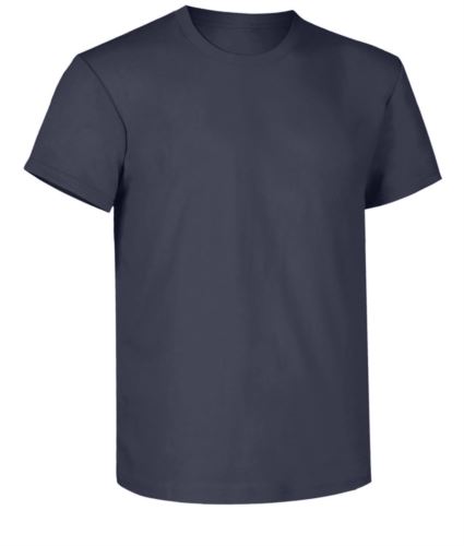 T-shirt da lavoro, collo in costina con Elastane, colore blu navy