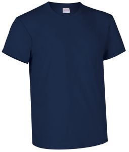 T-shirt girocollo a manica corta colore blu