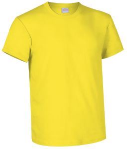 T-shirt girocollo a manica corta colore giallo