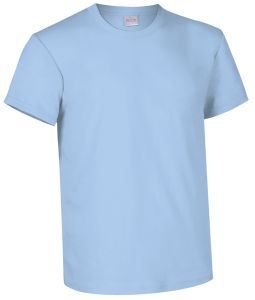 T-shirt girocollo a manica corta colore celeste