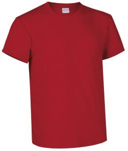 T-shirt girocollo a manica corta colore rosso