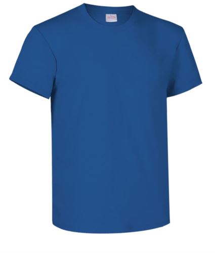 T-shirt girocollo a manica corta colore Azzurro Royal
