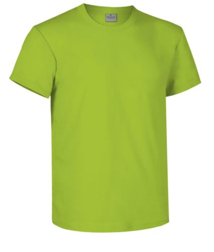 T-shirt girocollo a manica corta colore verde mela