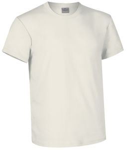 T-shirt girocollo a manica corta colore naturale