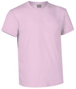 T-shirt girocollo a manica corta colore rosa