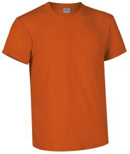T-shirt girocollo a manica corta colore arancio