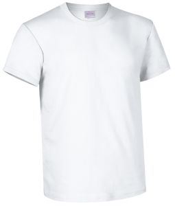 T-shirt girocollo a manica corta colore bianco