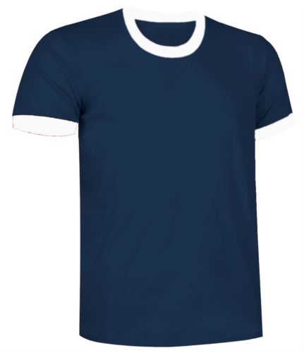 T-shirt girocollo bicolore