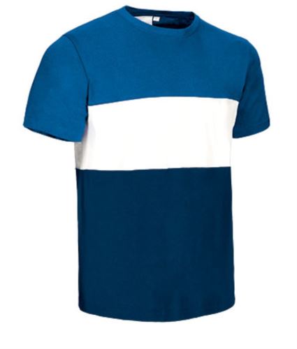 T-shirt in jersey a maniche corte Azzurro Royal/Bianco/Blu Navy