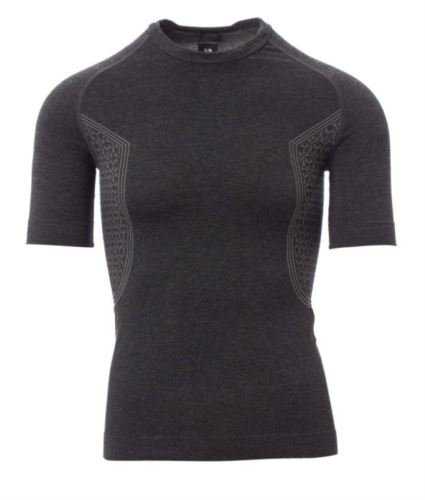 T-shirt termica nera melange