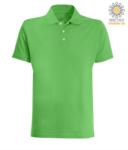Polo manica corta in jersey verde JR991468.VE