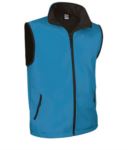 gilet in softshell a zip lunga in poliammide ed Elastane e fodera in micropile. Colore verde VATUNDRA.AZZ