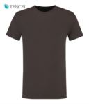 T-shirt girocollo a manica corta in Tencel LPTEC31585.GR