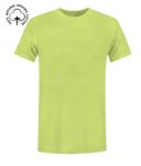T-Shirt da lavoro organica a maniche corte, vestibilità regular fit, girocollo, certificata OEKO-TEX. Colore verde mela X-CTU01B.560