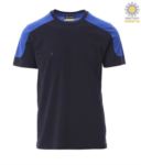 T-Shirt a maniche corte bicolore, vestibilità regular fit. Colore: Rosso/grigio smoke PACORPORATE.BLA