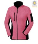 Pile donna Knitted fleece rosa knitted e nero JR994422.ROS